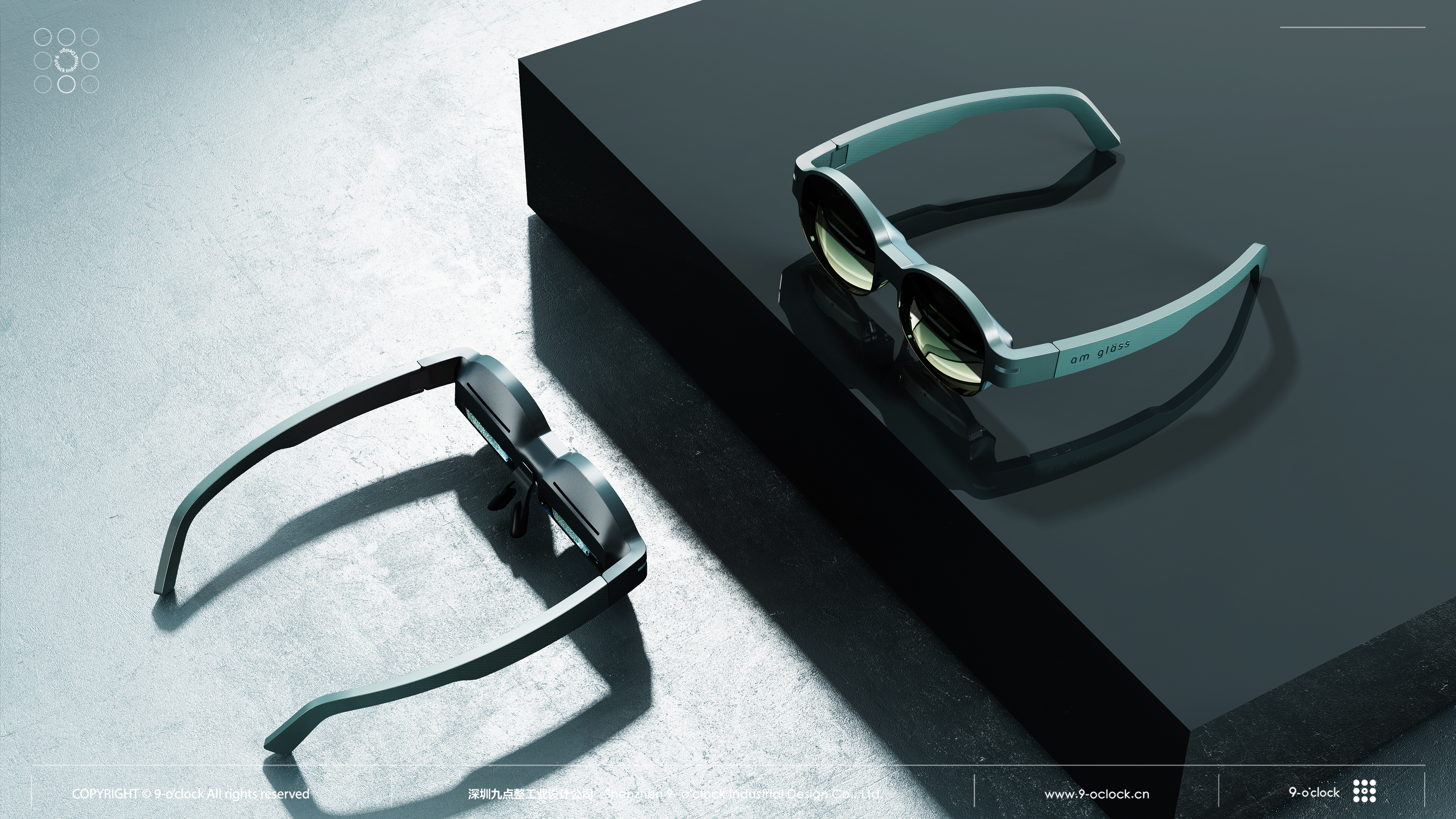 Ar glasses，industrial design，product design，nine o'clock，