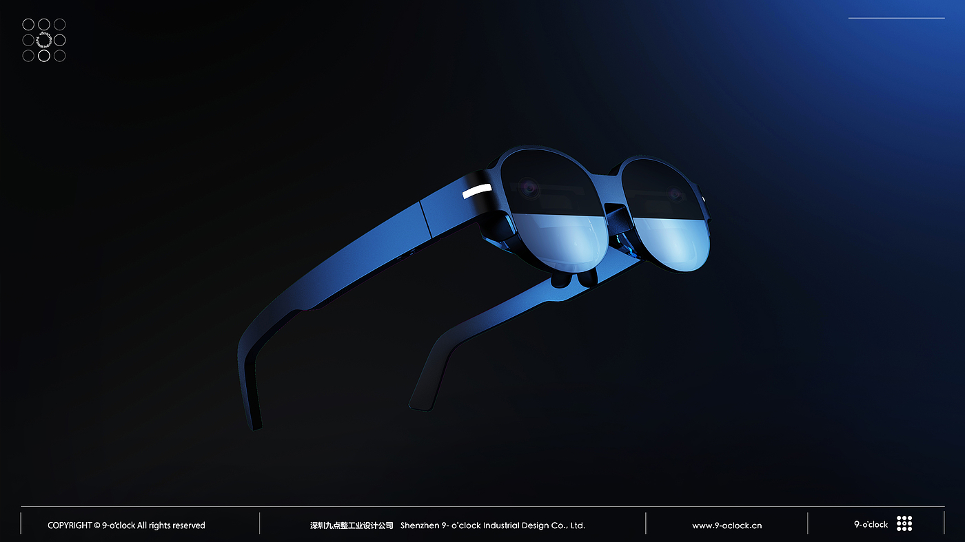 Ar glasses，industrial design，product design，nine o'clock，