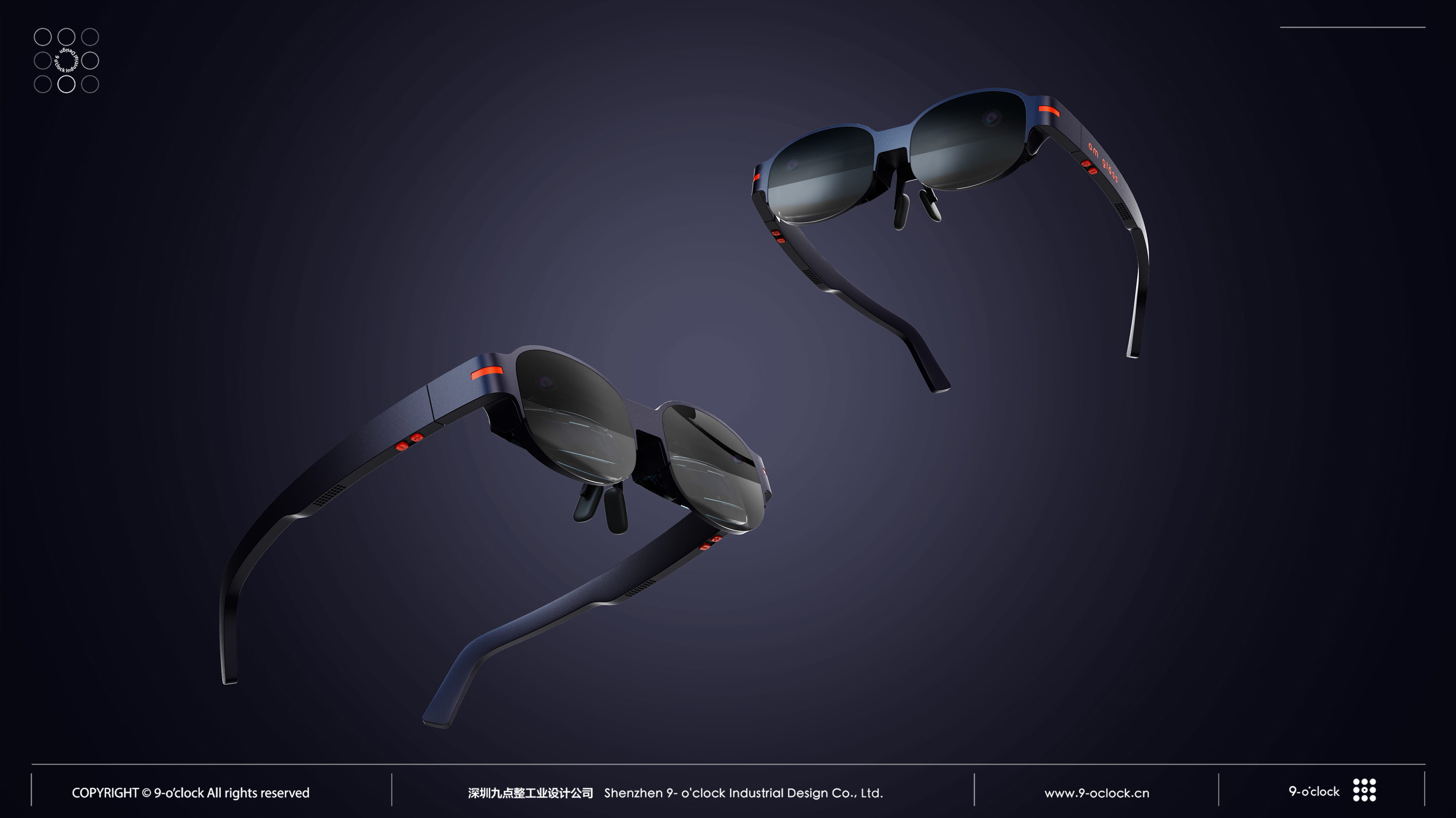 Ar glasses，industrial design，product design，nine o'clock，