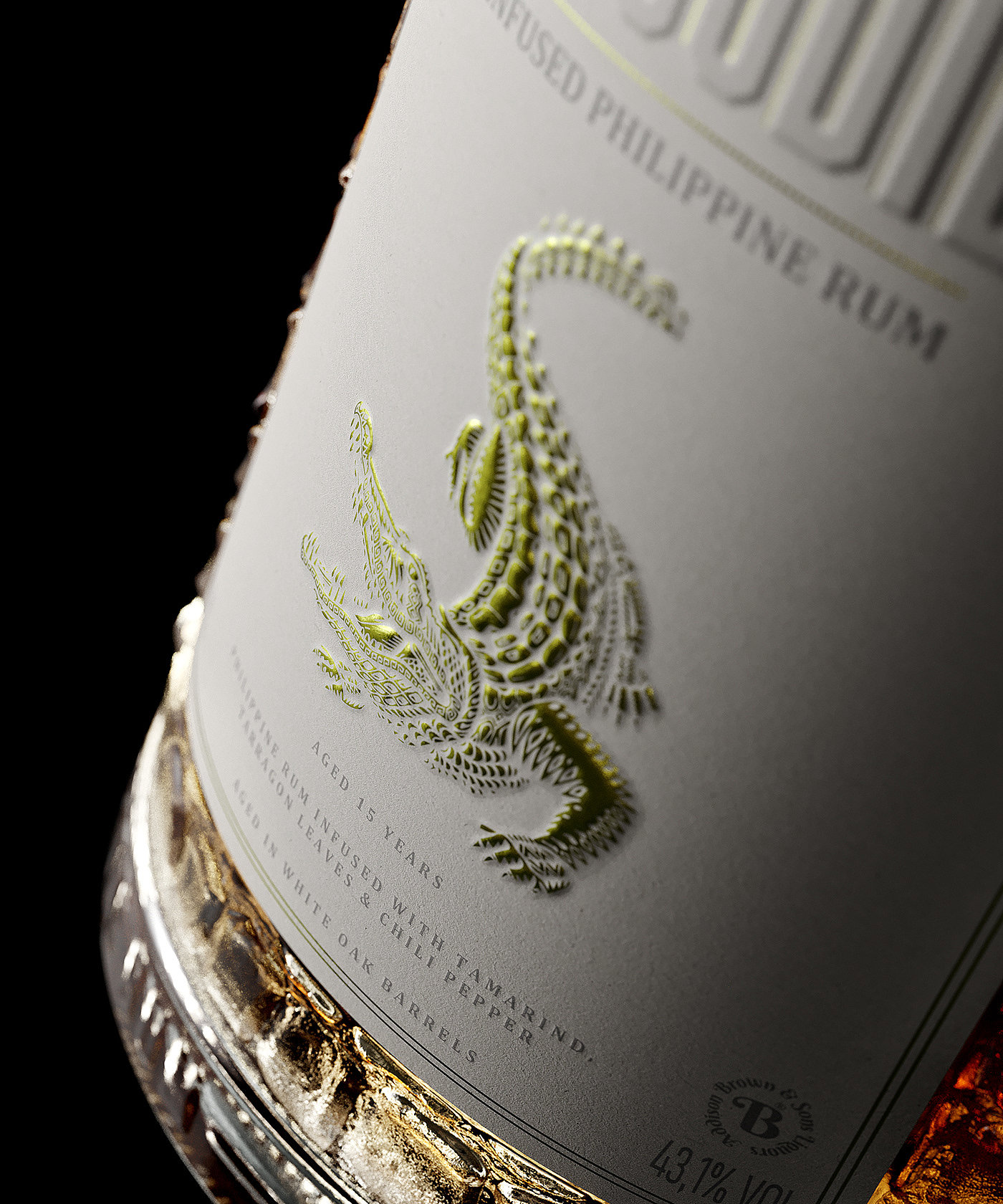 Crocodile，Rum，RUM，The wine bottle，packing design，