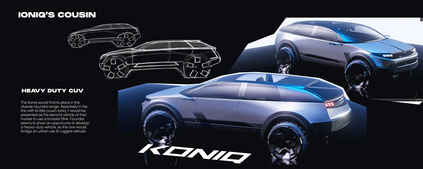 HYUNDAI KONIQ，automobile，Render，Koniq automobile，Modern automobile，
