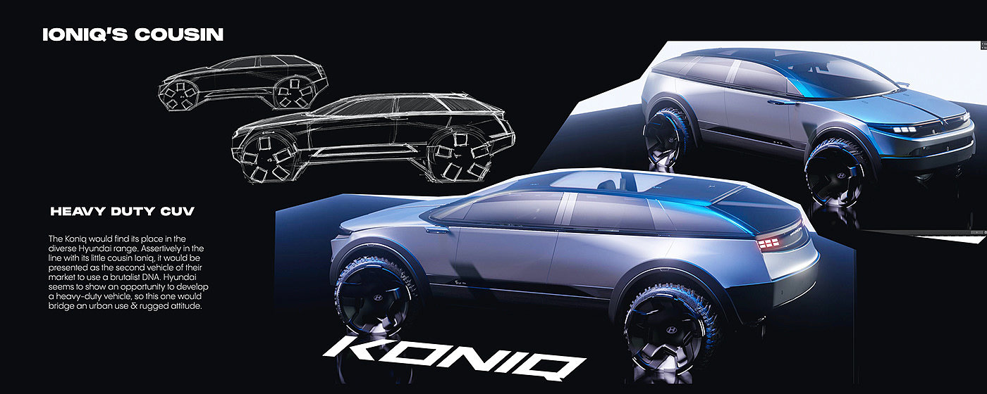 HYUNDAI KONIQ，automobile，Render，Koniq automobile，Modern automobile，