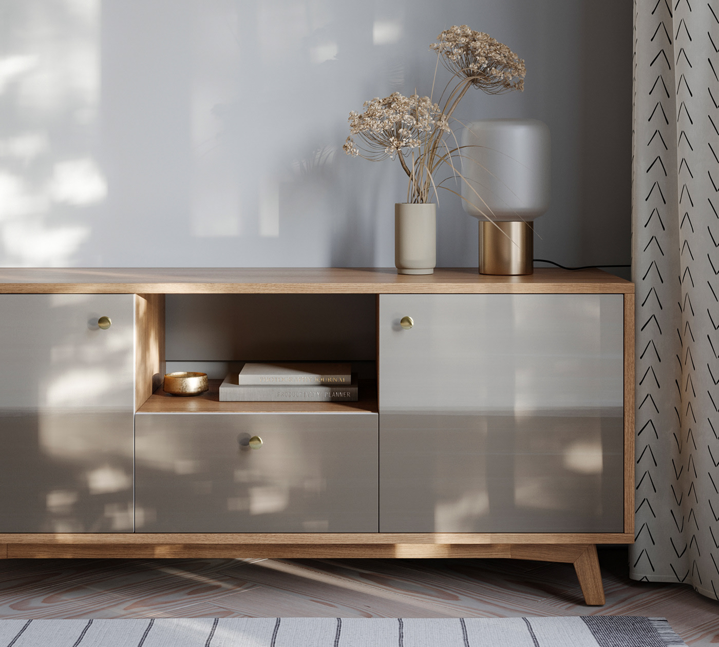 furniture design ，furniture，botany，cabinet，Home color matching，indoor，