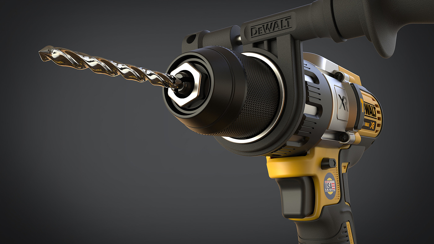DeWalt bit，tool，3D modeling，3D design，