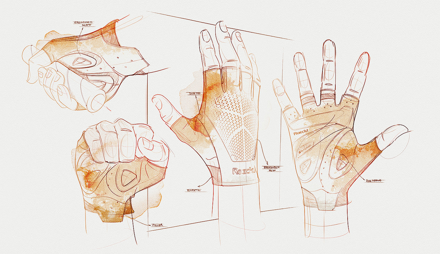 glove，Ride，orange，Mountain bike，product design，