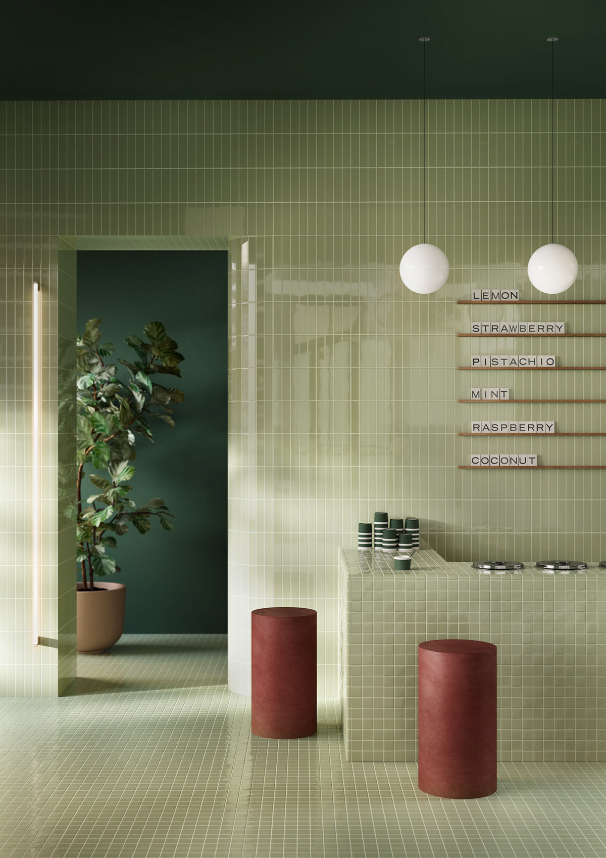 colour，Interior design，3D rendering，modeling，