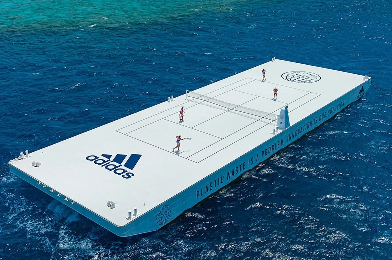 adidas，Recycled plastics，tennis court，Parley，Great Barrier Reef，