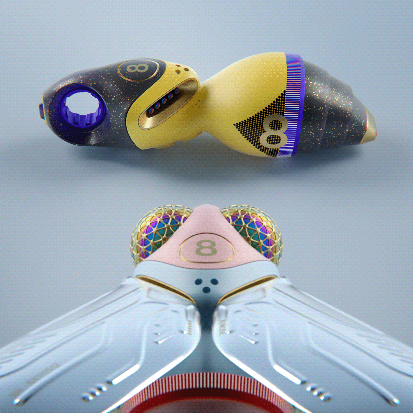 Yuri Mo，Octane rendering，Blender modeling，product design，