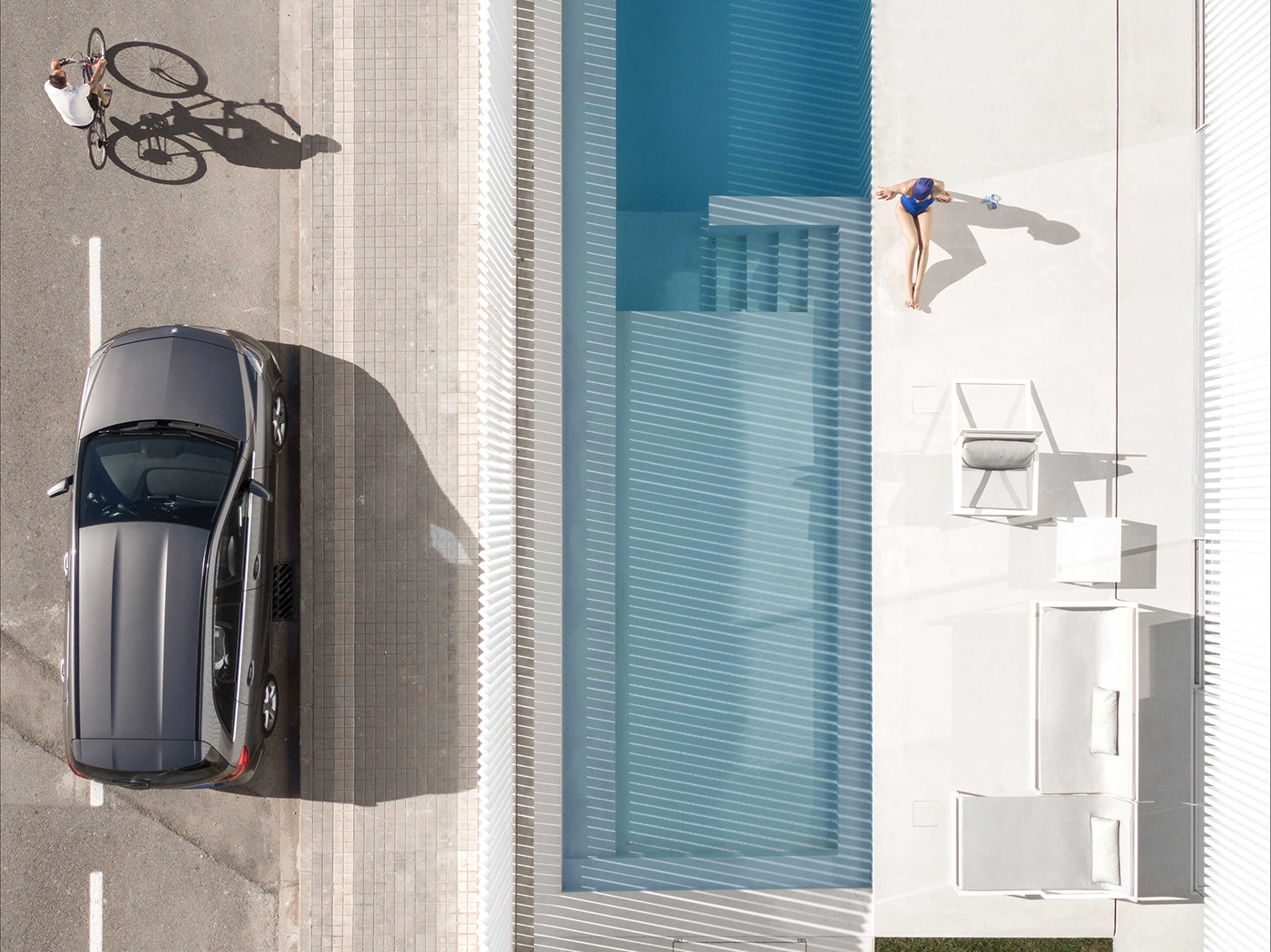 Piera House，Architectural design，Minimalist style，white，