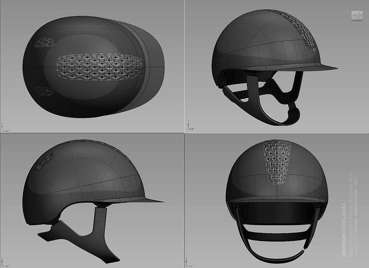 decathlon，Equestrian helmet，Alias modeling，Helmet design，product design，Protective equipment，