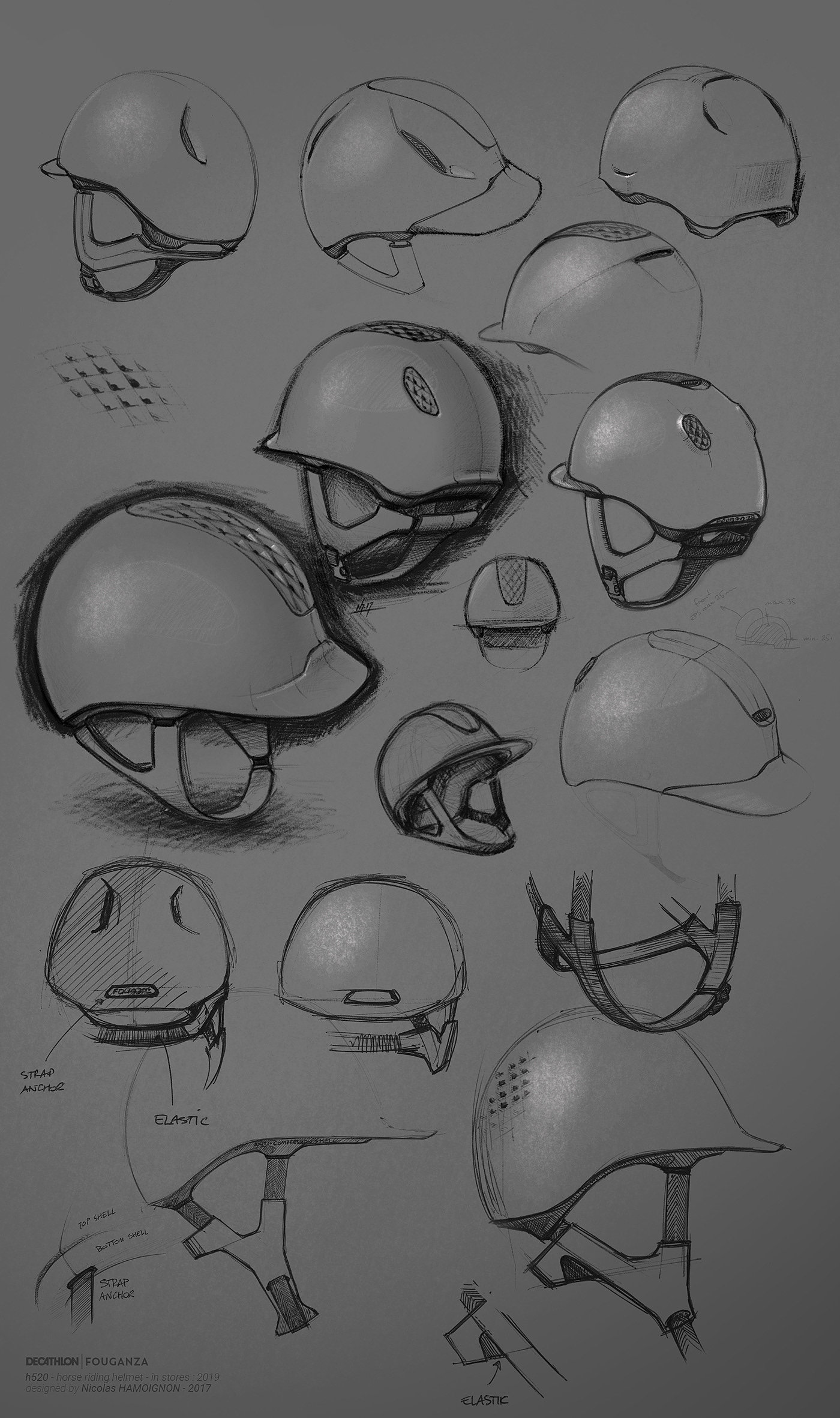 decathlon，Equestrian helmet，Alias modeling，Helmet design，product design，Protective equipment，