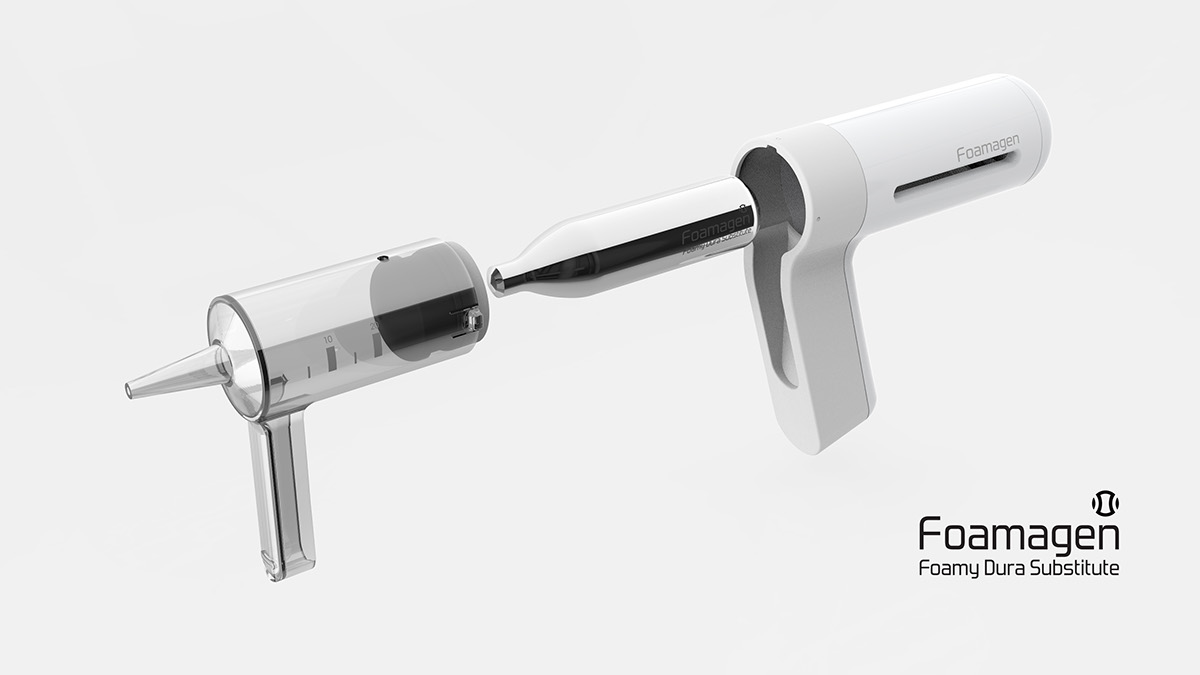 Medical equipment，Foam gun，Dural repair tool，industrial design，