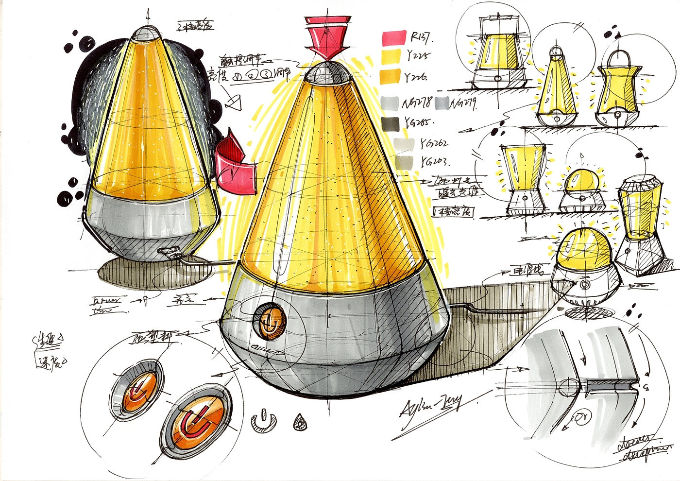 Hand drawn industrial design，Postgraduate entrance examination for industrial design，Hand drawn product design，Product design postgraduate entrance examination，Designer's hand-painted book，product design，industrial design，Hand drawn，