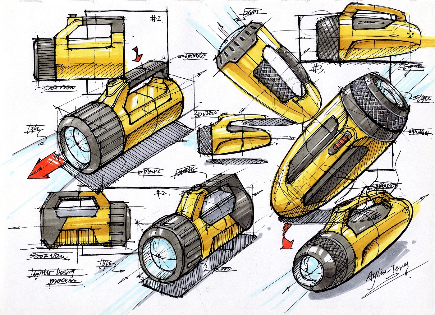 Hand drawn industrial design，Postgraduate entrance examination for industrial design，Hand drawn product design，Product design postgraduate entrance examination，industrial design，product design，Design hand drawn，Designer's hand-painted book，