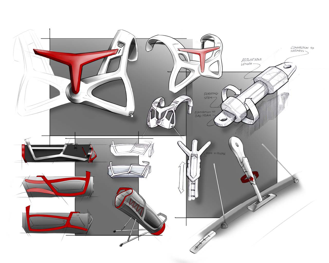 FreeFrame Golf，Golf bag，Redesign，