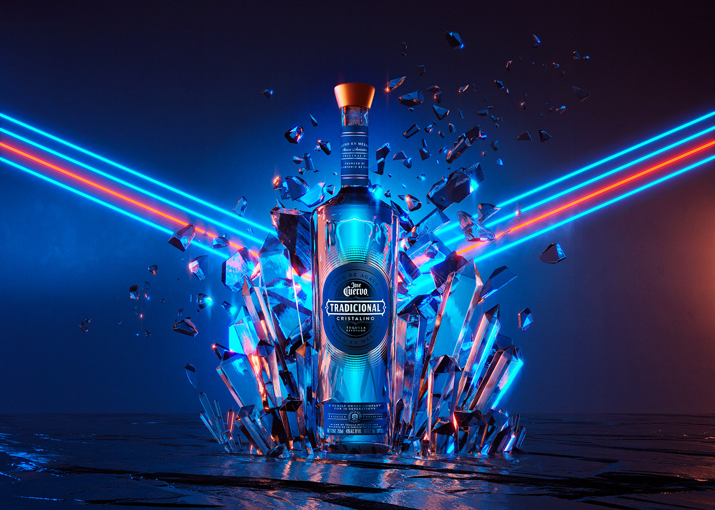 tequila，Drinks，Ice rendering，3d，