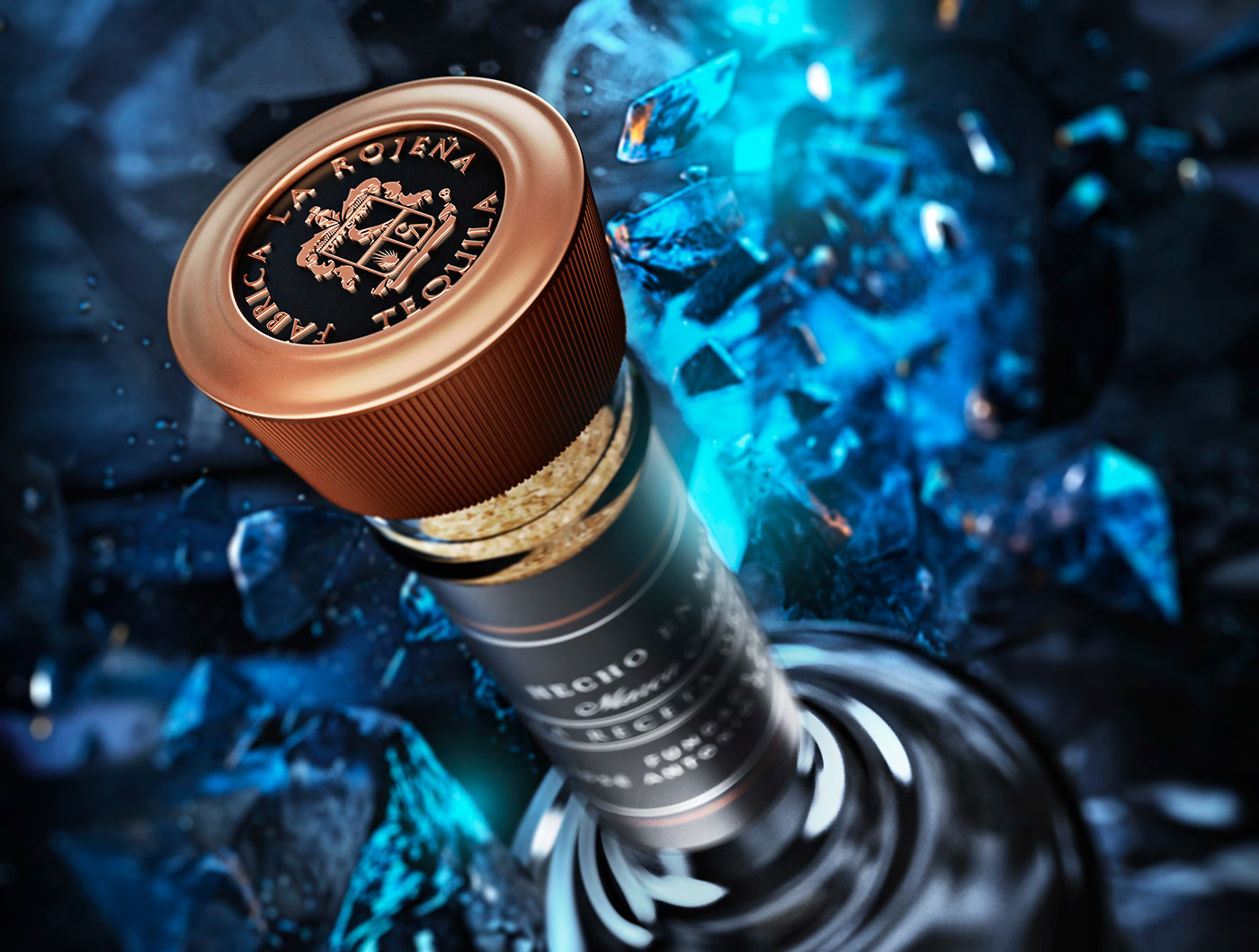 tequila，Drinks，Ice rendering，3d，