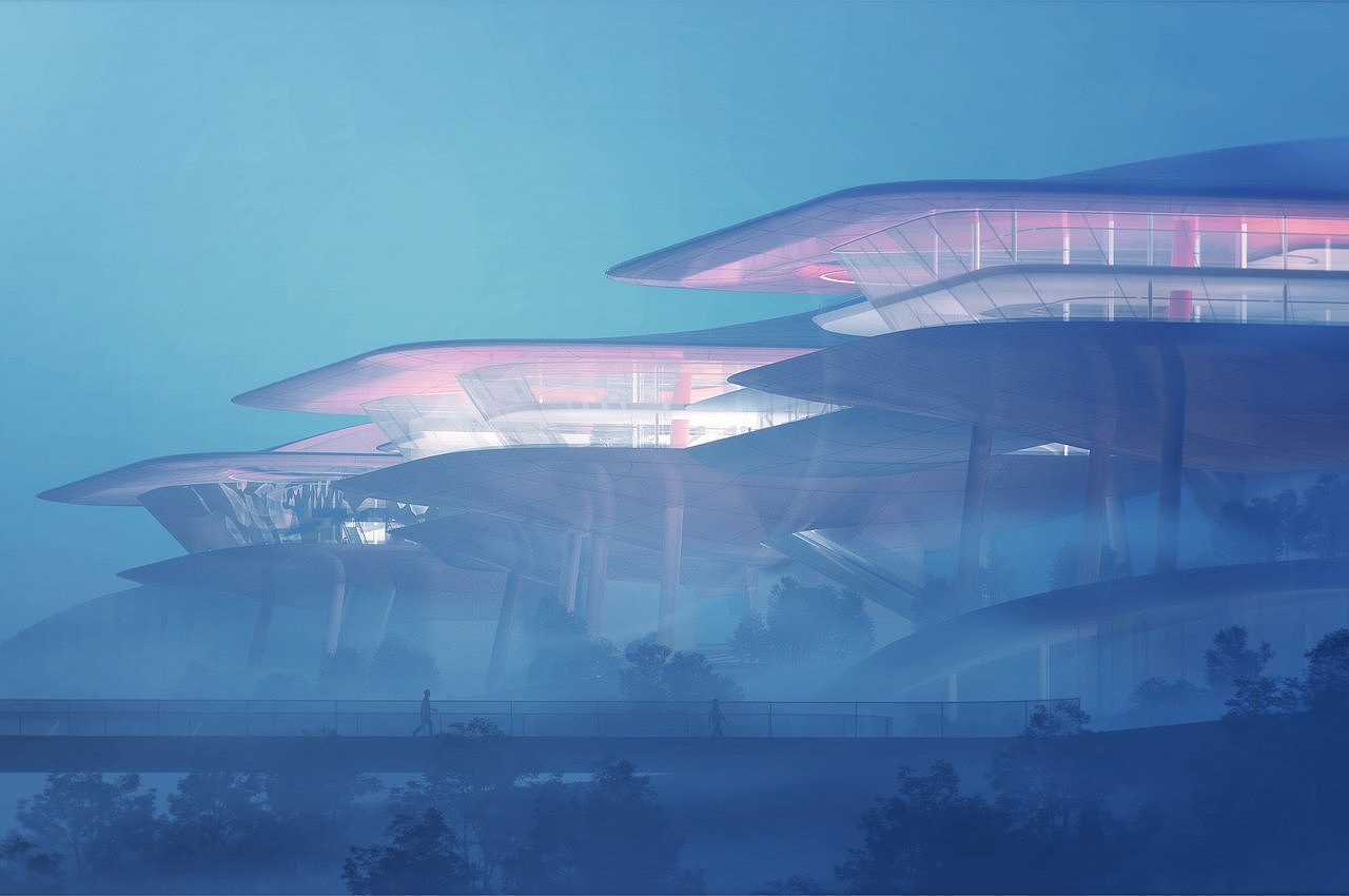 中国建筑科学研究院，重庆寸滩国际邮轮中心，未来主义设计，疯狂建筑师，