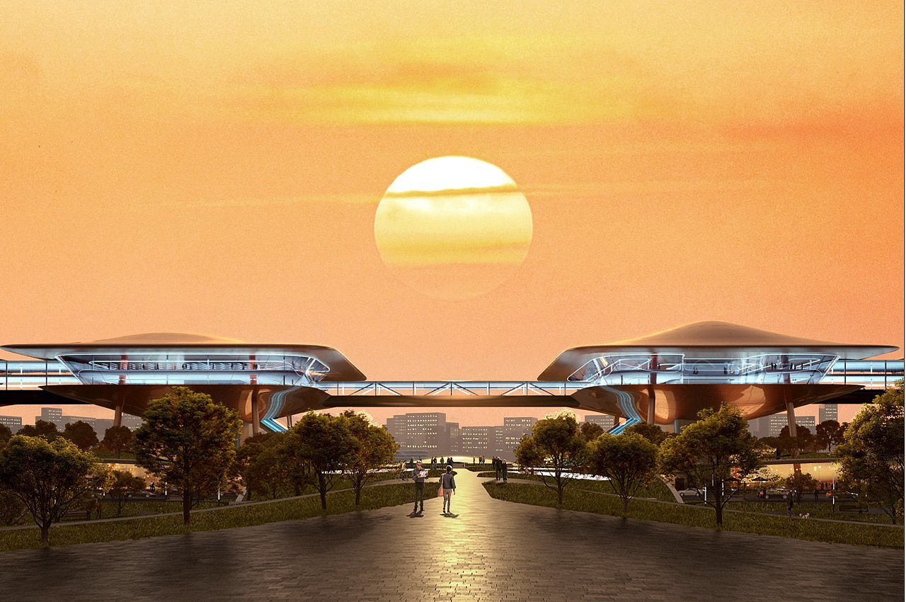 China Academy of Building Sciences，Chongqing Cuntan International Cruise Center，Futuristic design，Crazy architect，