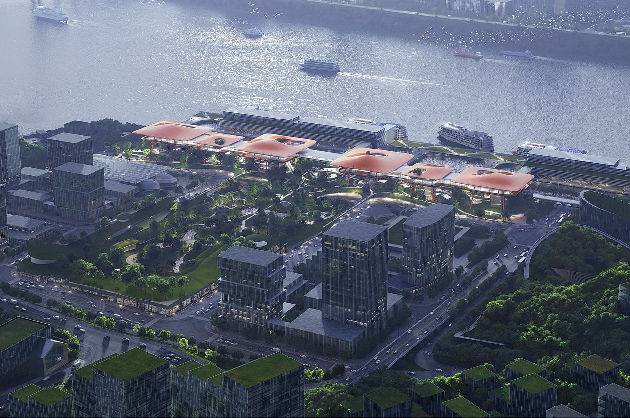 中国建筑科学研究院，重庆寸滩国际邮轮中心，未来主义设计，疯狂建筑师，
