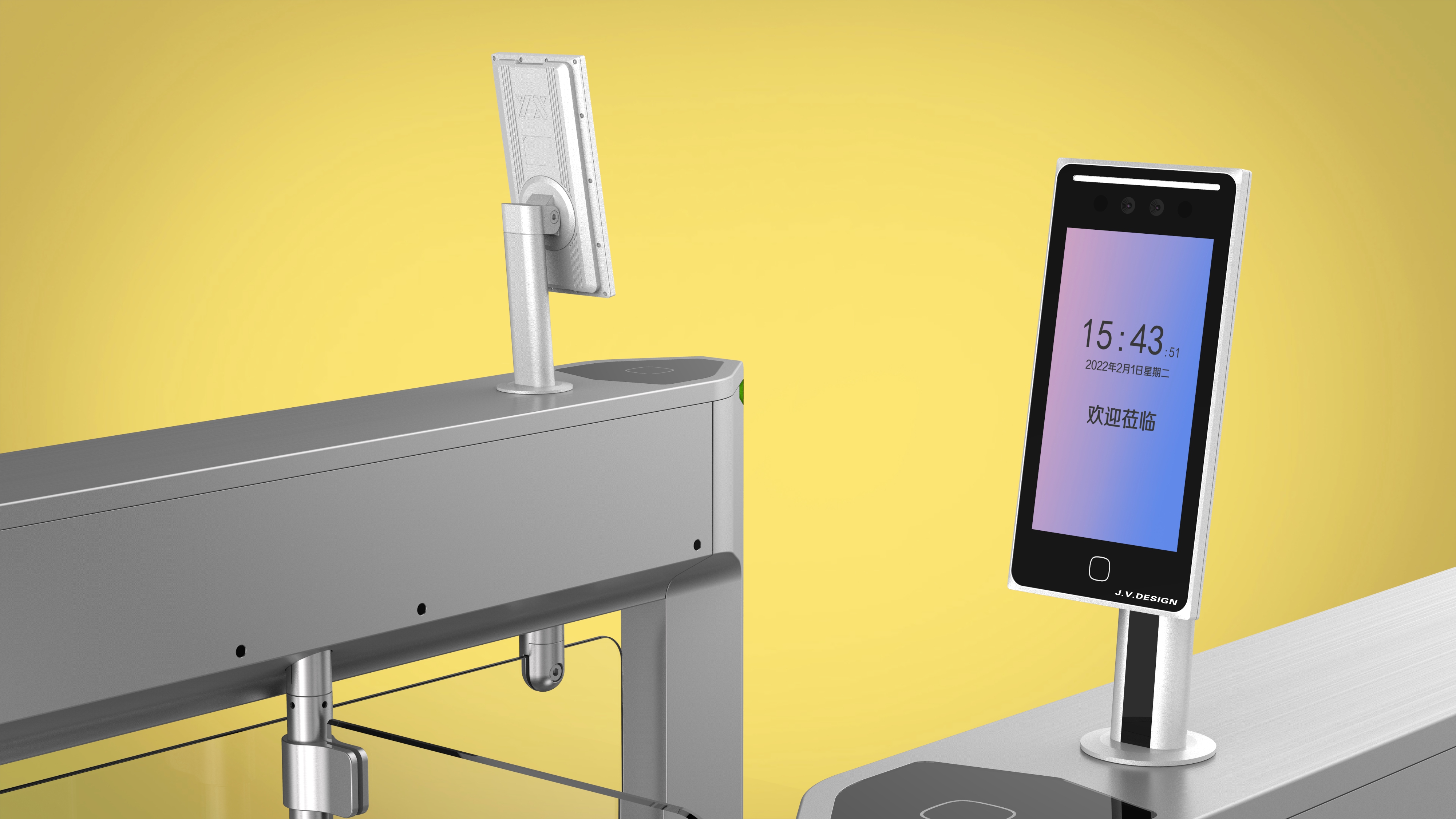 Face recognition，Access control，Face recognition，Access control，Channel gate，Channel gate，Swing gate，Swing gate，