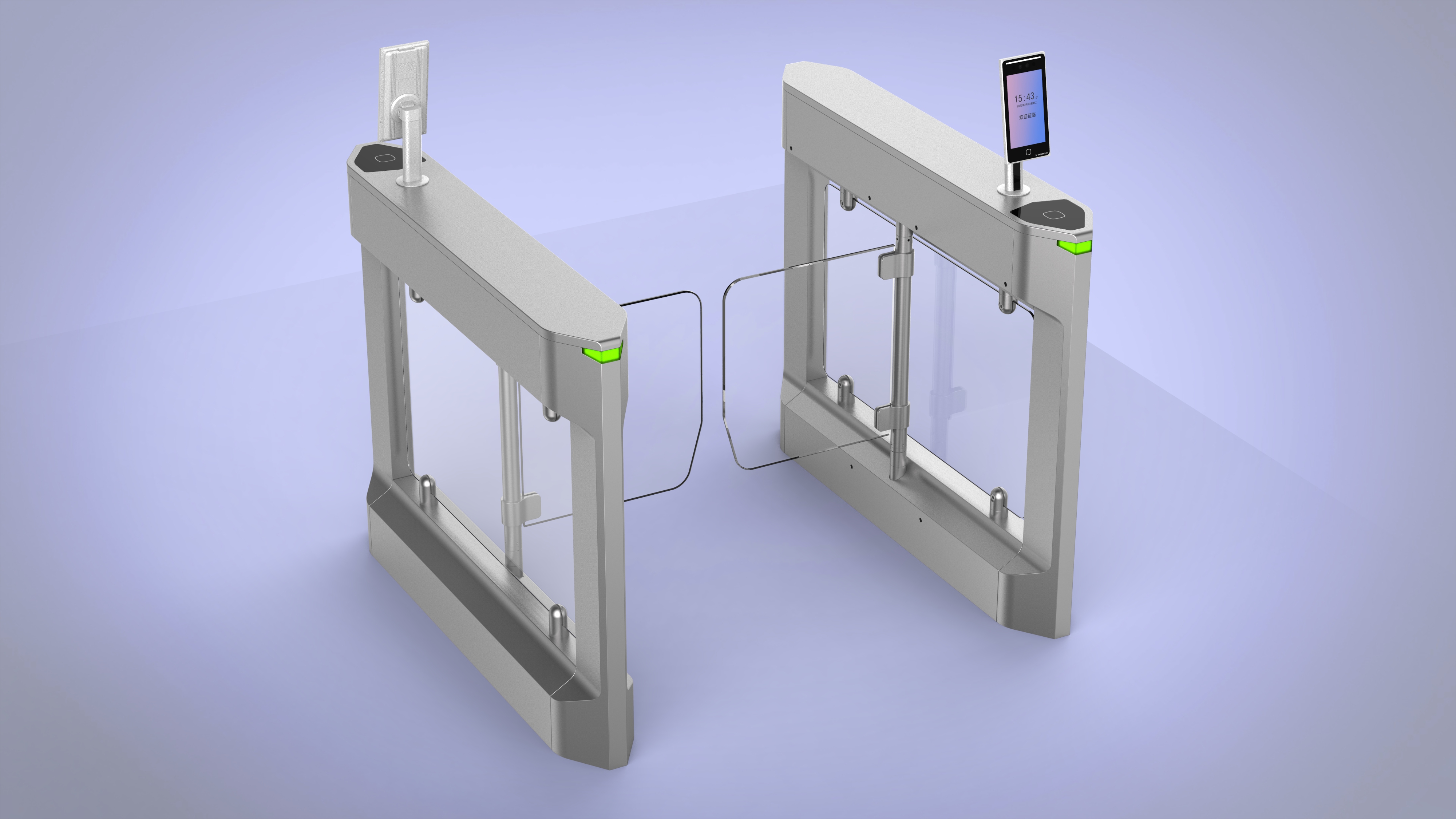 Face recognition，Access control，Face recognition，Access control，Channel gate，Channel gate，Swing gate，Swing gate，