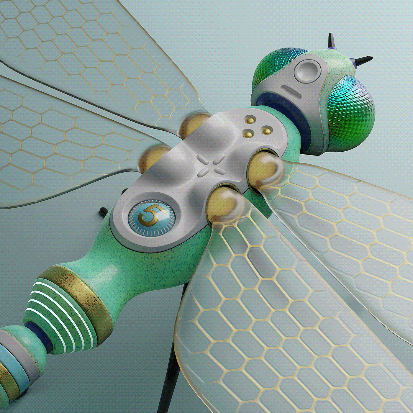 BLENDER，Cycles X，Dragonfly model，