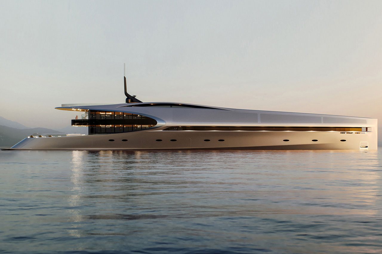 yacht，Bow，Futurism，international waters，Unique 71 concept yacht，
