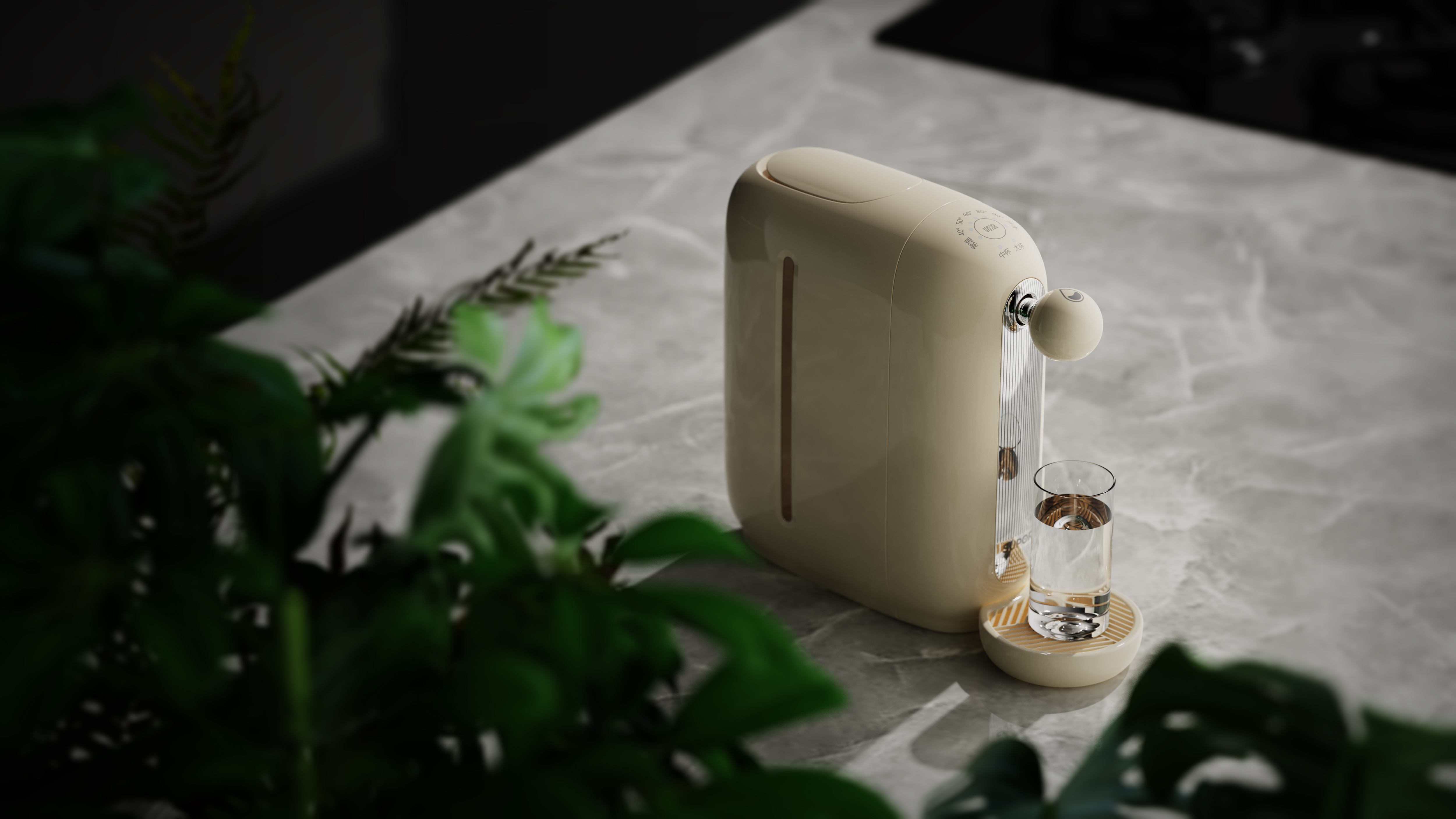 Water dispenser，product design，Retro，round ball，Paddle，household，to work in an office，