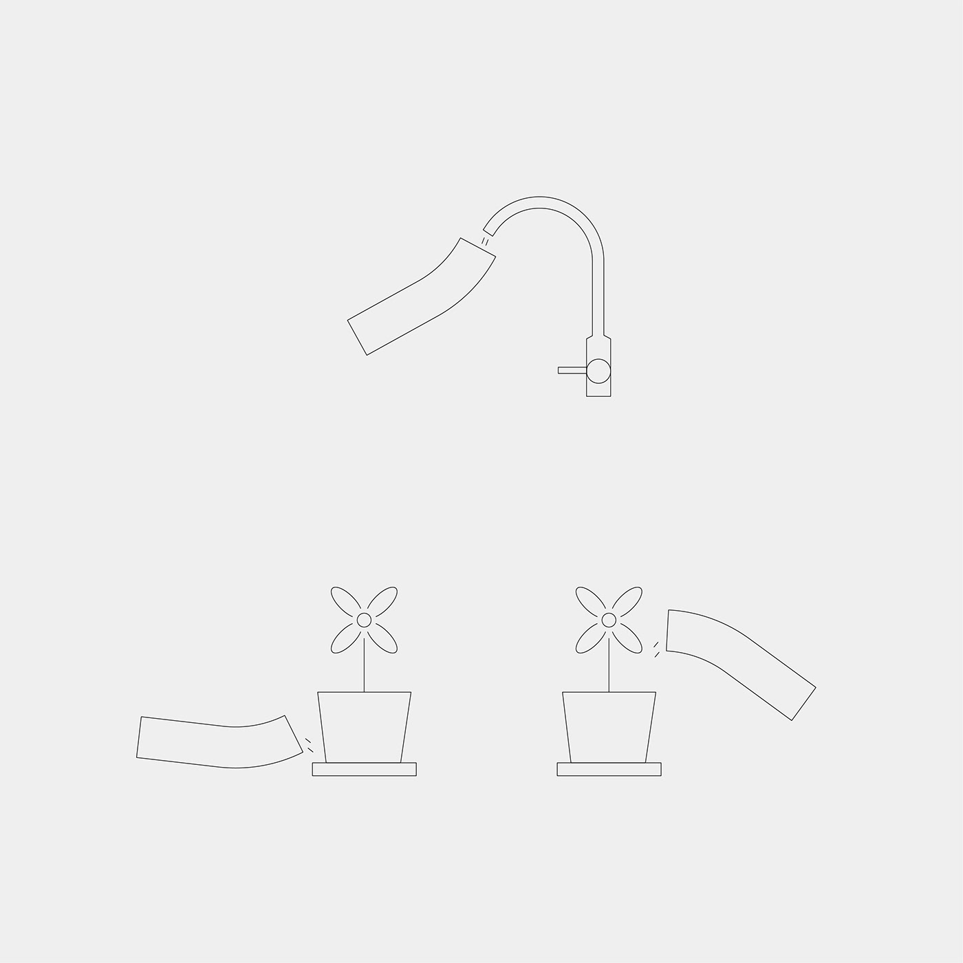 Watering pipe，Botany，vase，practical，Minimalism，