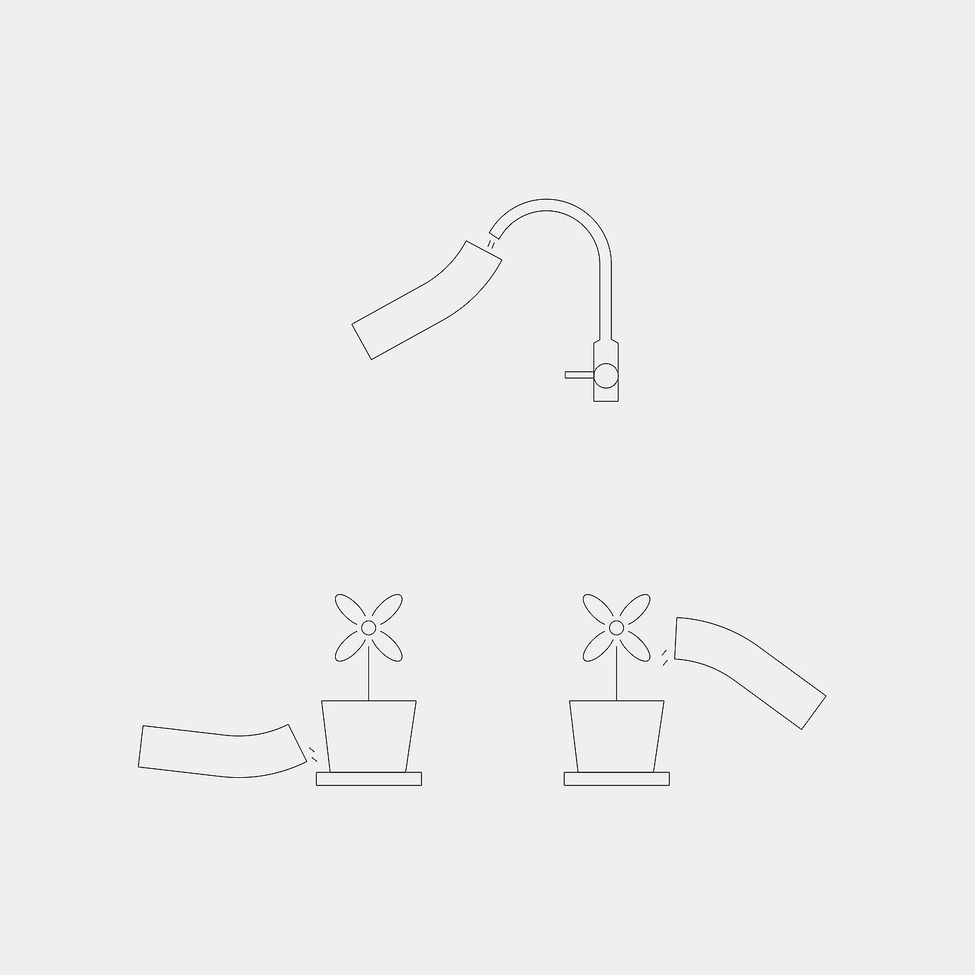 Watering pipe，Botany，vase，practical，Minimalism，