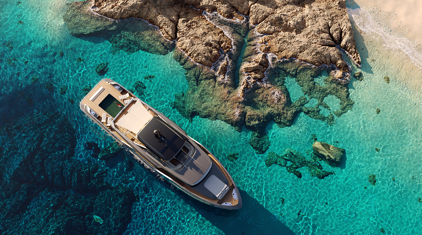 yacht，luxury，cgi，Render，