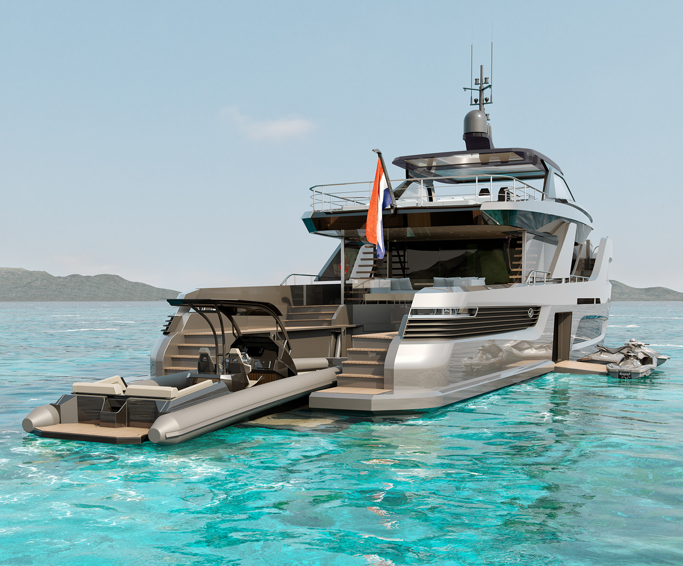 yacht，luxury，cgi，Render，