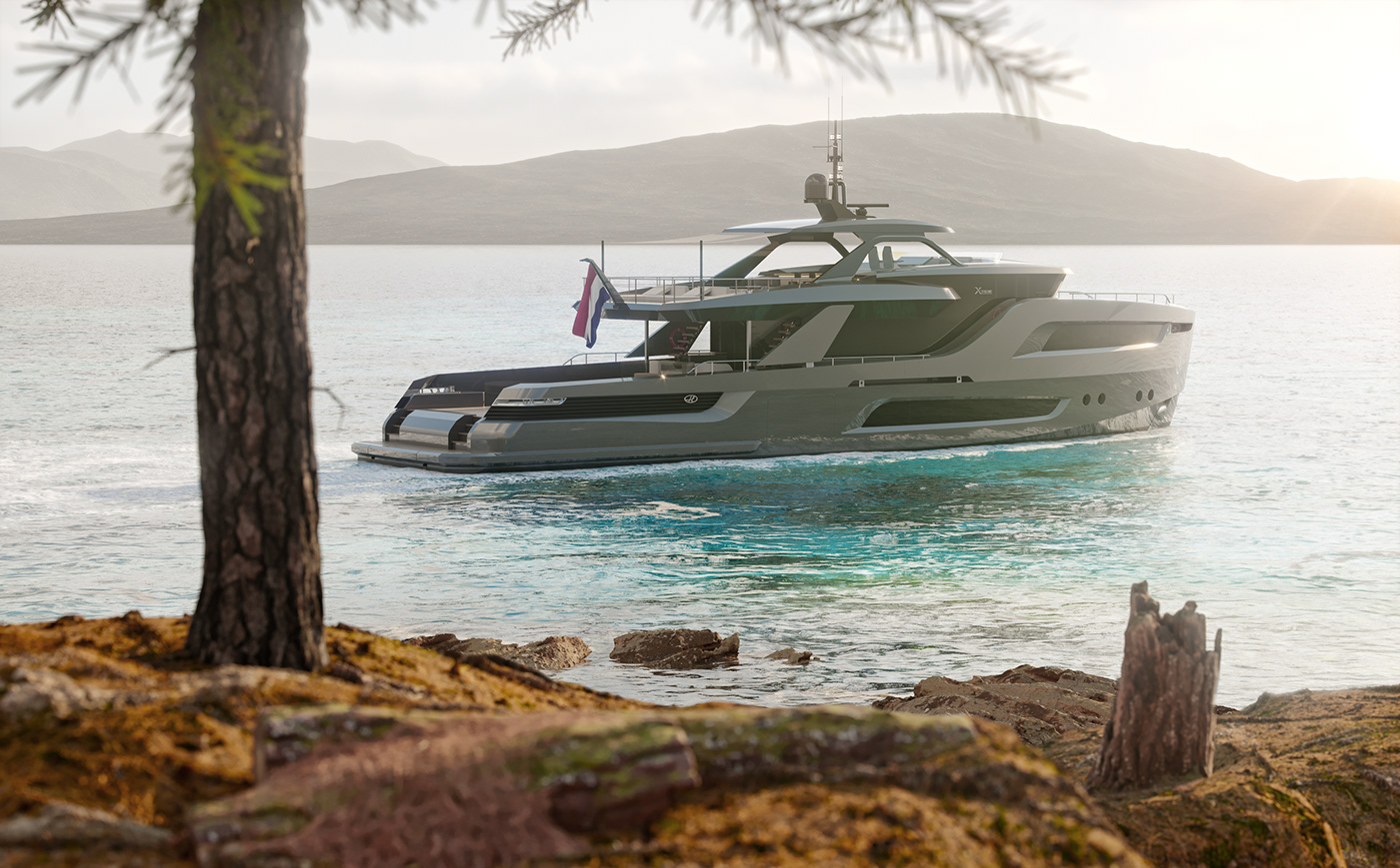 yacht，luxury，cgi，Render，