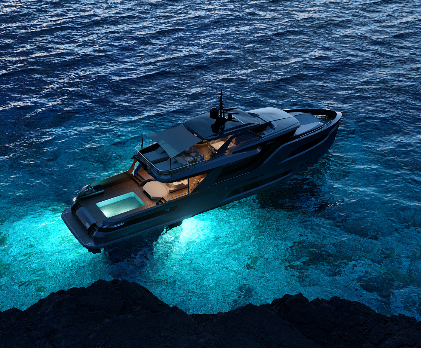 yacht，luxury，cgi，Render，
