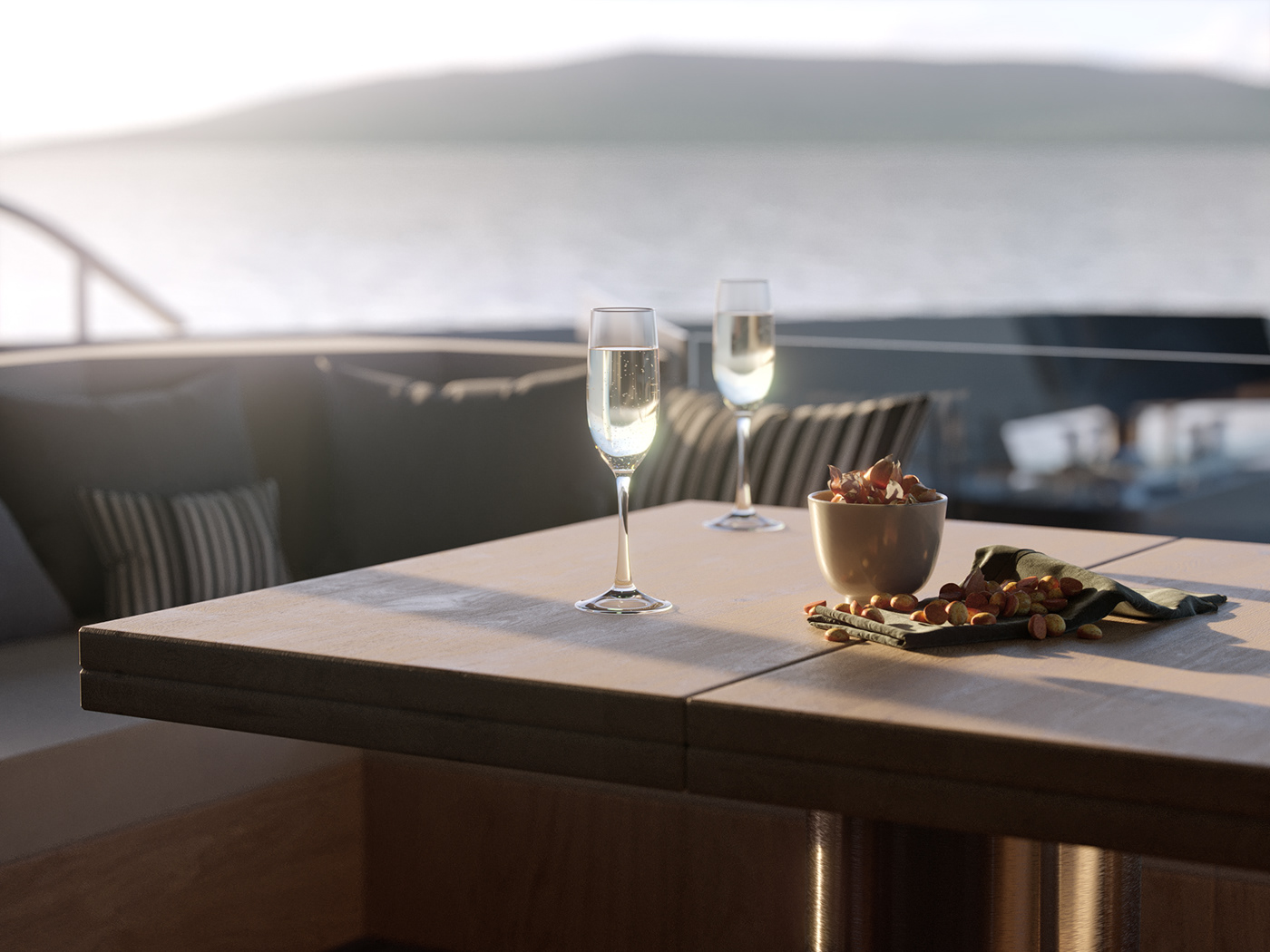 yacht，luxury，cgi，Render，