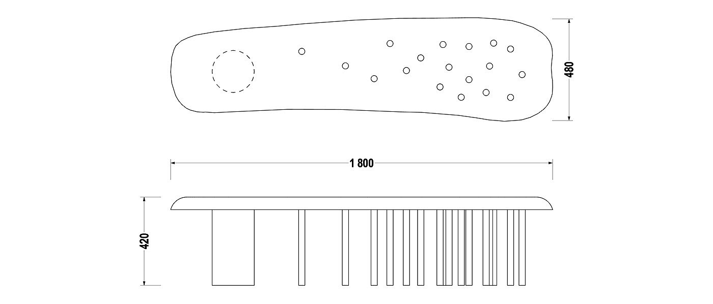 FORM bureau，PIER bench，长凳，