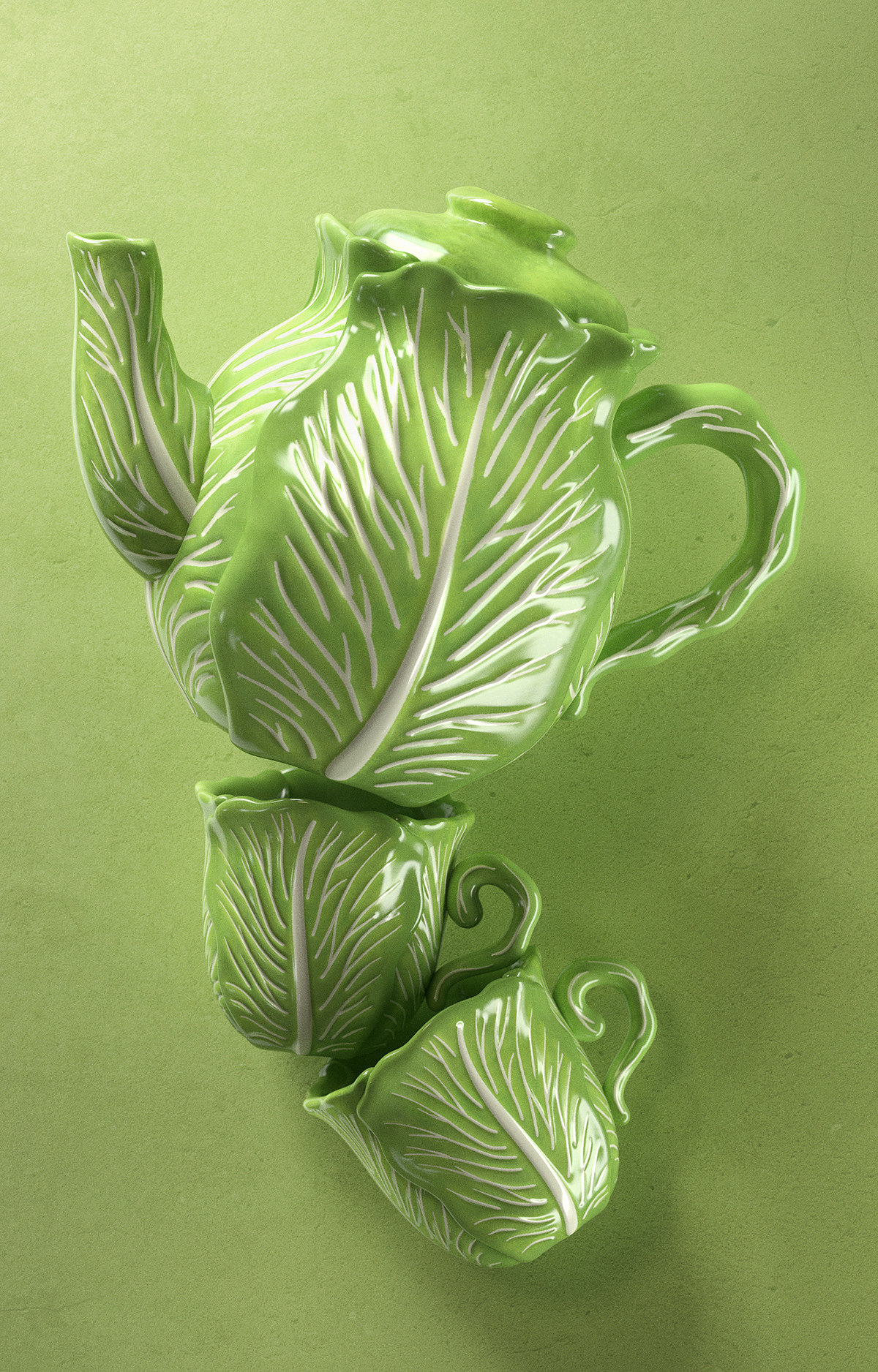 tea set，Cabbage，Vegetables，Avatar，green，Avatar，