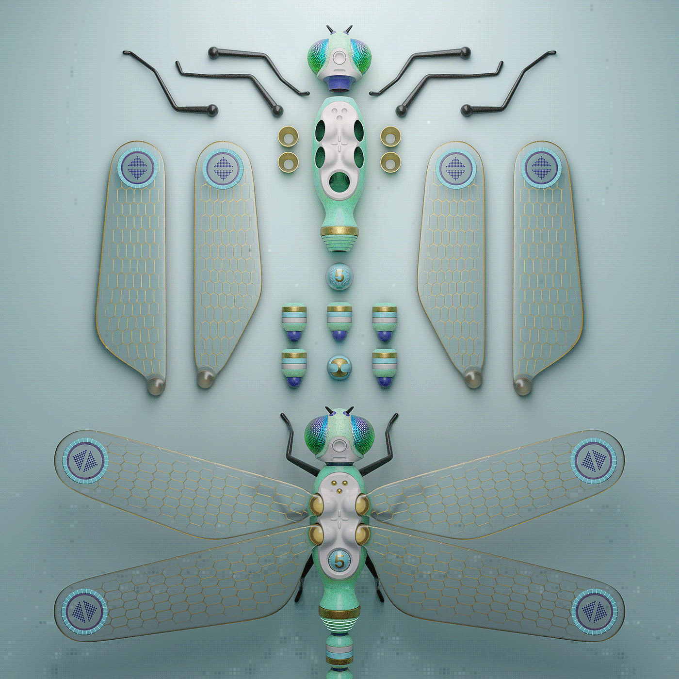蜻蜓，渲染，BLENDER，Cycles X，