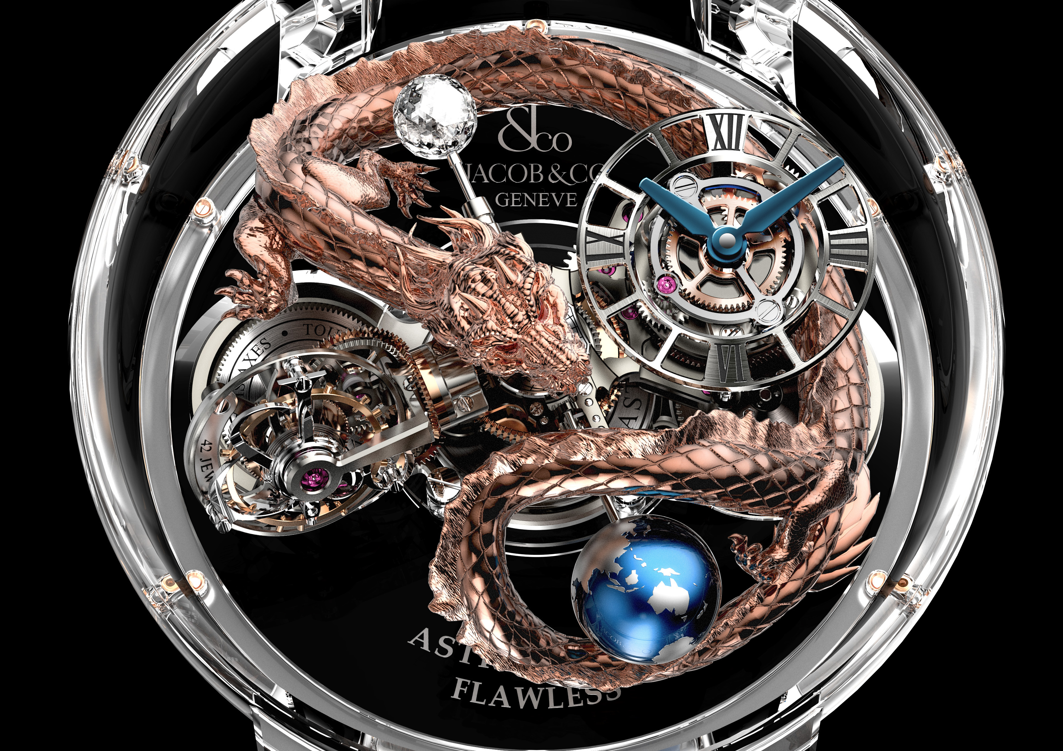 Jacob，Jacob & Co，Dragon of heaven，Wrist watch，Render，Dragon，