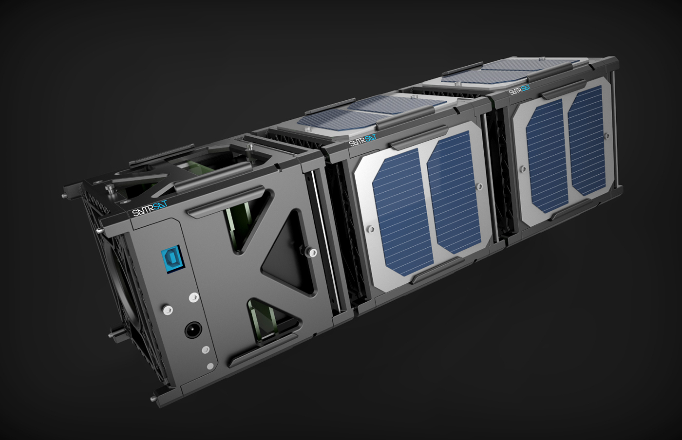 3d，satellite，miniature，Print，Cube，