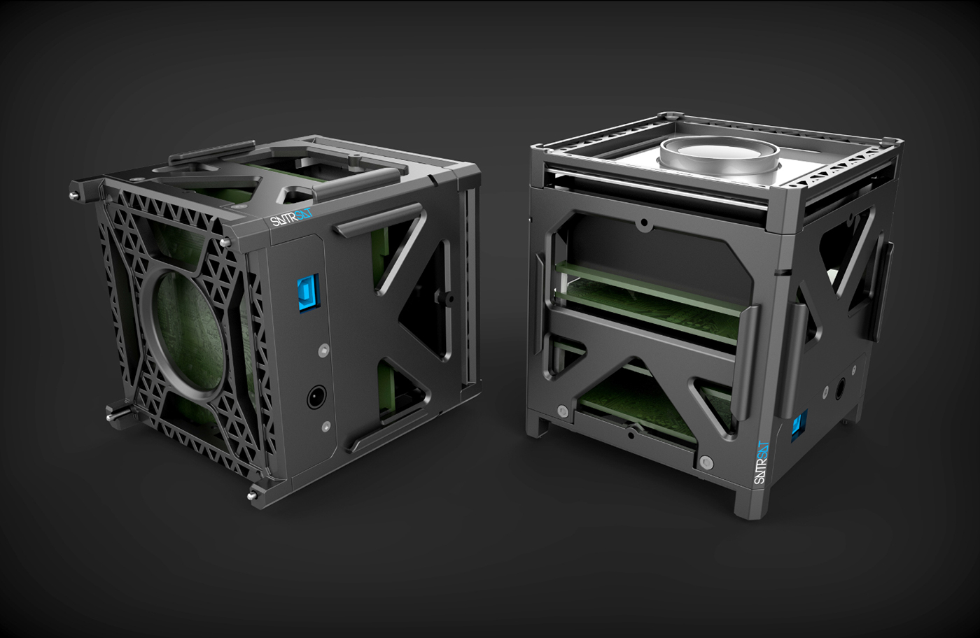 3d，satellite，miniature，Print，Cube，