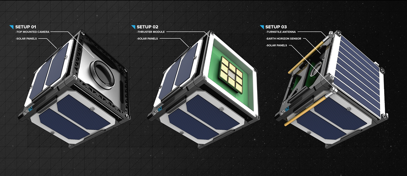 3d，satellite，miniature，Print，Cube，