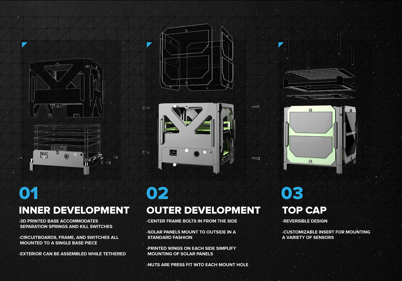 3d，satellite，miniature，Print，Cube，