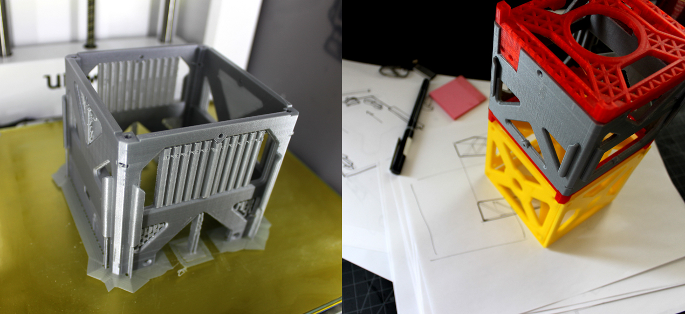 3d，satellite，miniature，Print，Cube，