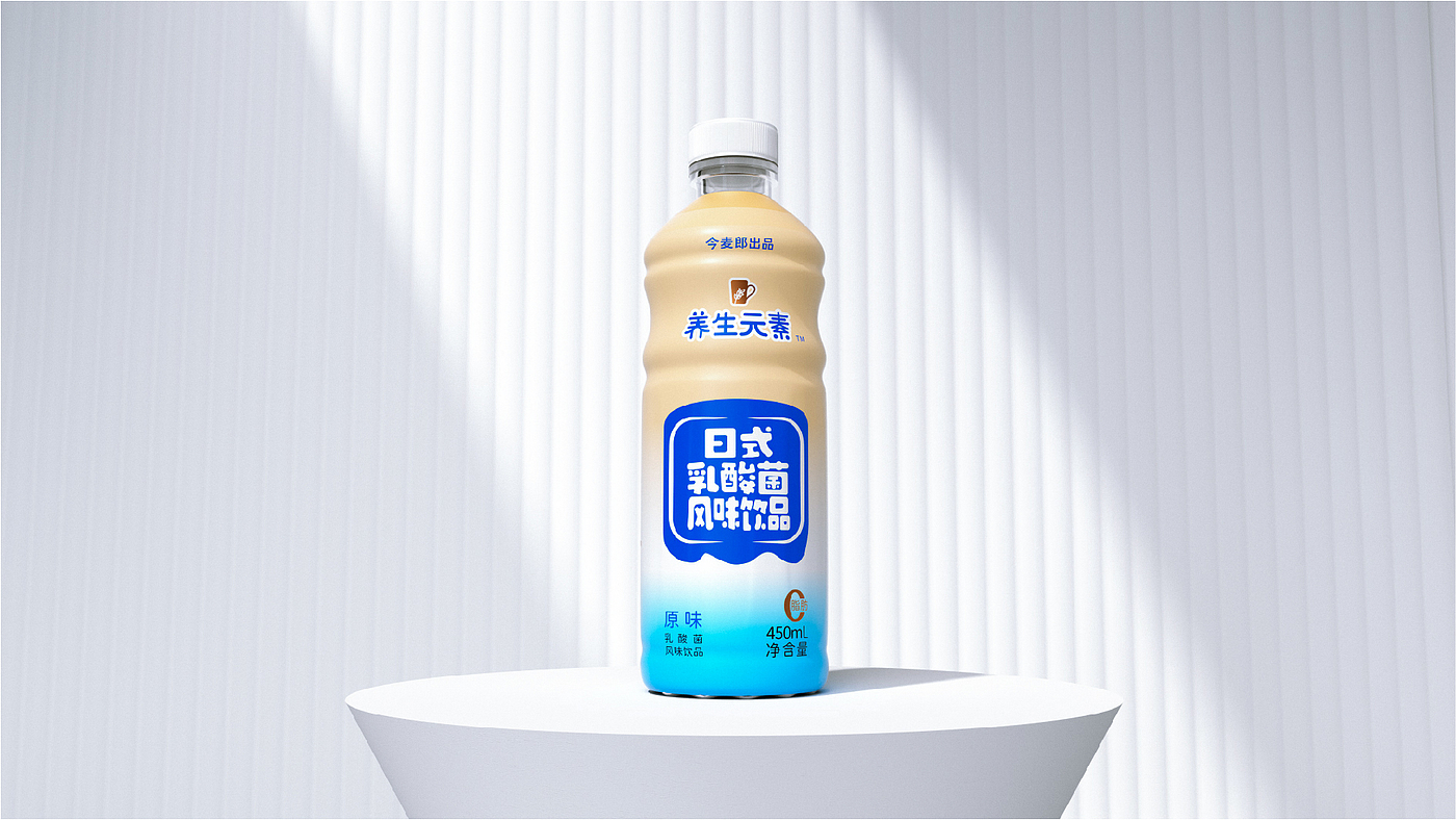 packing design，Lactic acid bacteria drink，Packaging technology，Bottle design，Japanese Style ，Bottle type and bottle label，