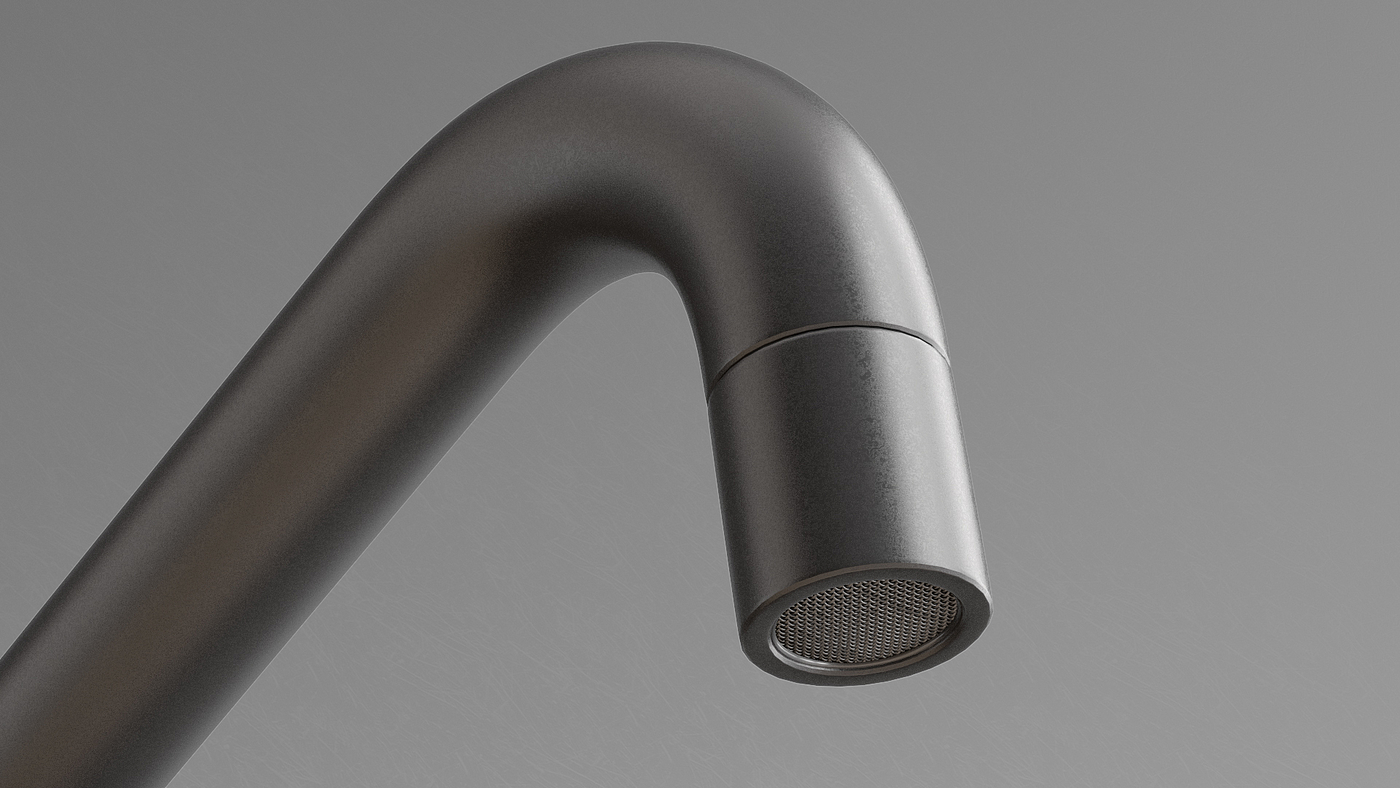 water tap，black，modeling，Render，Kitchen bathroom，