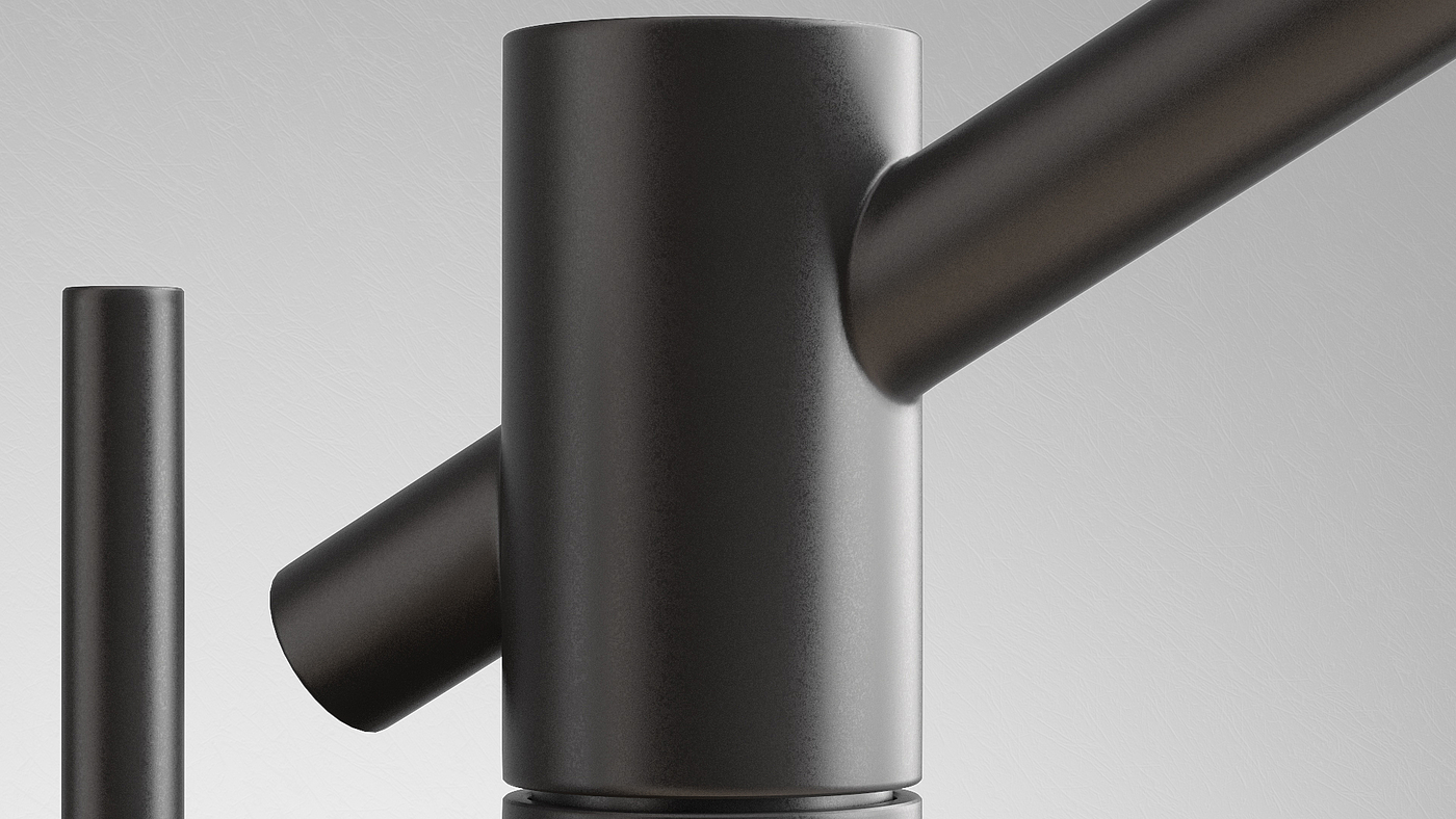 water tap，black，modeling，Render，Kitchen bathroom，