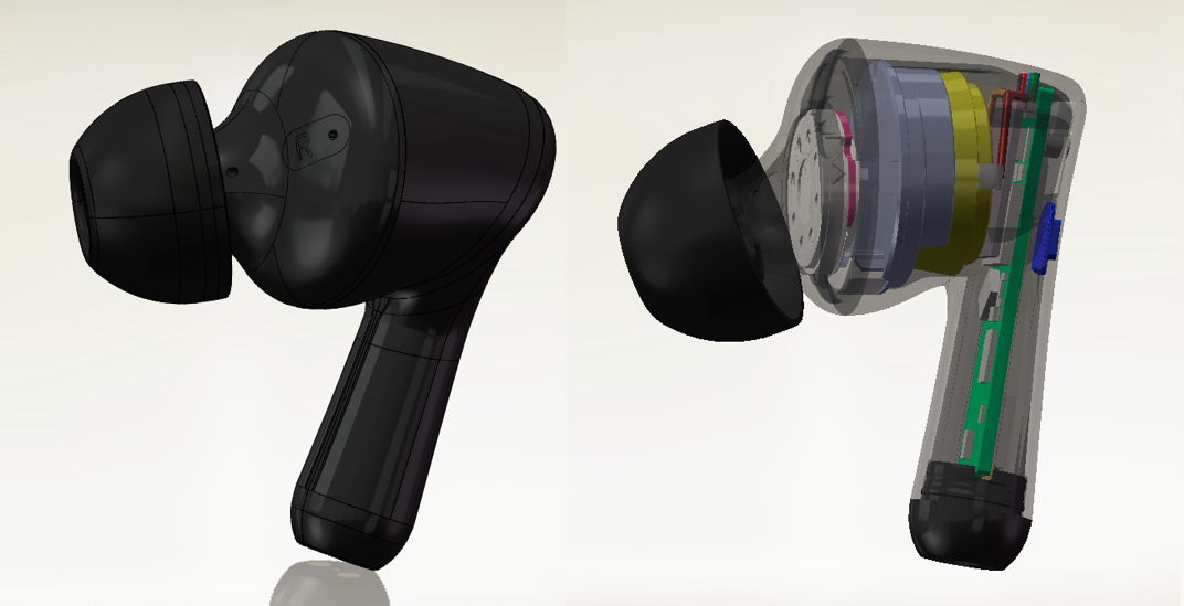 TWS headset，Structural design，3C products，Electronics，headset，product design，audio frequency，Charging box，