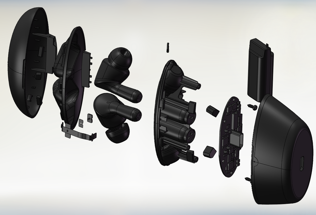 TWS headset，Structural design，3C products，Electronics，headset，product design，audio frequency，Charging box，